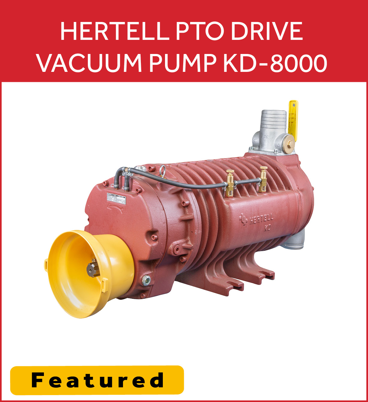 Hertell PTO Drive Vacuum Pump KD-8000